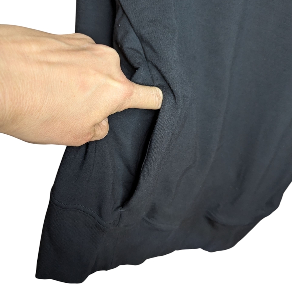 Lululemon Pullover Sweatshirt Size 6 Black High Lines Modal French Terry Lounge - Picture 5 of 13